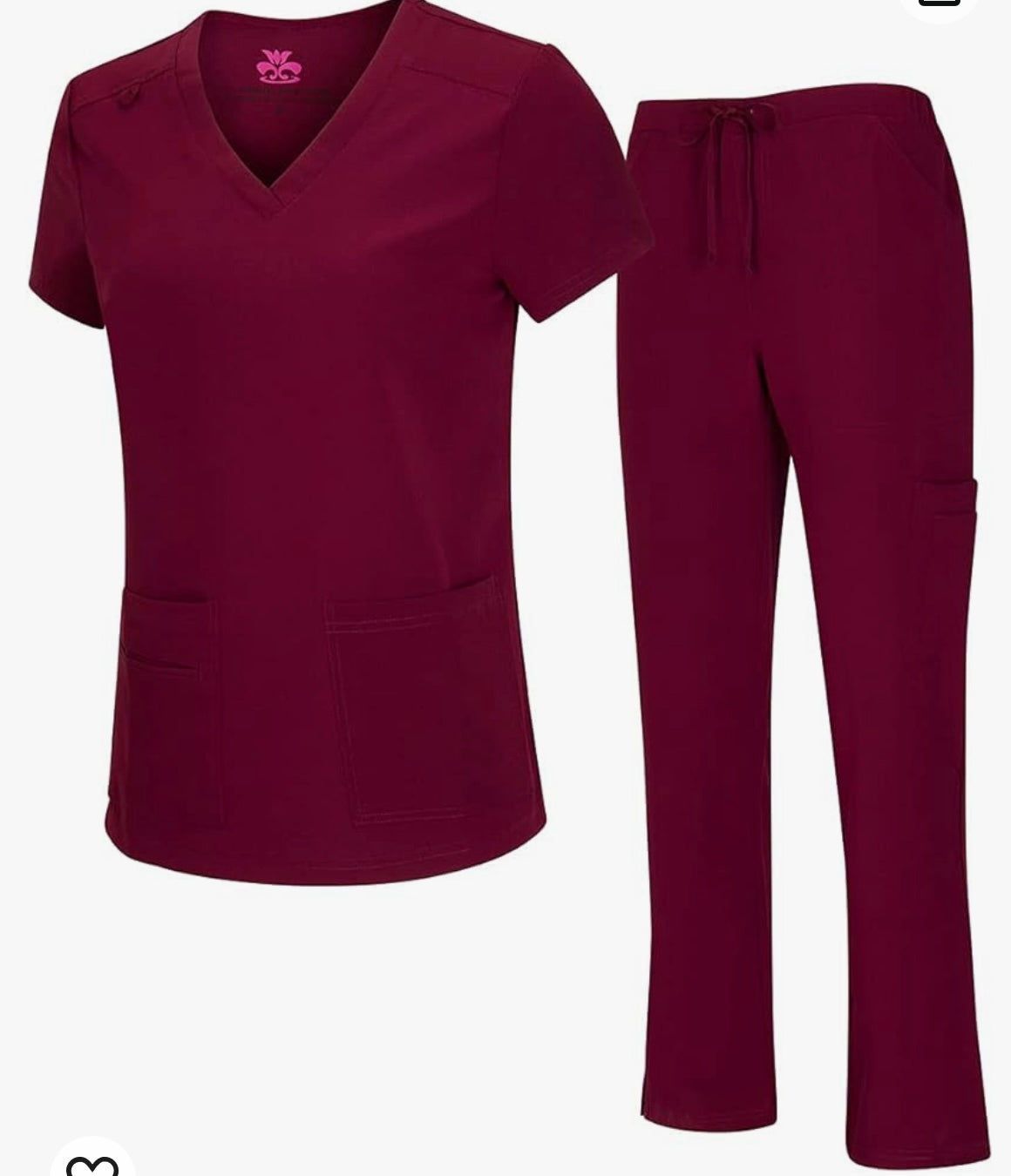 Natural Uniforms Women's Cool Stretch V-Neck Top and Cargo Pant Scrub Set