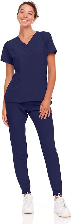 Natural Uniforms Womens Cool Stretch Jogger Scrub Set