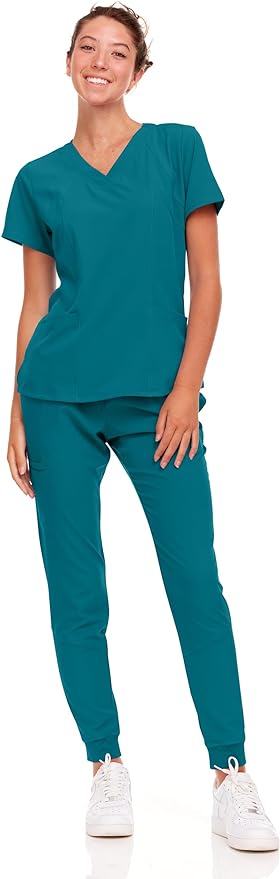 Natural Uniforms Womens Cool Stretch Jogger Scrub Set