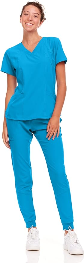 Natural Uniforms Womens Cool Stretch Jogger Scrub Set